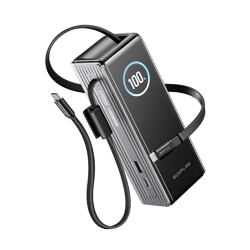 EcoFlow RAPID Power Bank (25000mAh,170W) 2x100W built-in USB-C cable (silver)