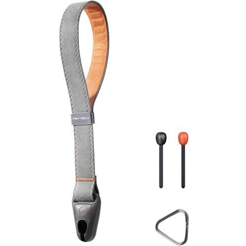 PGYTECH Camera Wrist Strap (Oak Grey), Bezpečné rýchle konektory, Prilieha k zápästiu, Anodizovaný hliníkový rýchlonastavovač, Vyrobené z odolnej tkaniny Dyneema