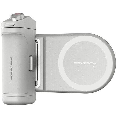 PGYTECH MagCam Phone Grip (Misty Gray) | držiak na mobilný telefón, Bezdrôtové diaľkové ovládanie Bluetooth, Powerbanka, MagSafe